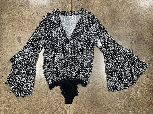 Bodysuit By Free People In Black & White, Size:S