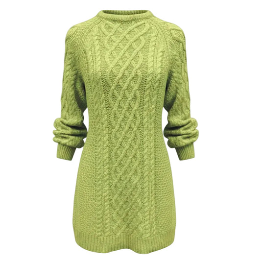 On a Boat Tunic Sweater Dress By Free People In Chartreuse, Size: XS