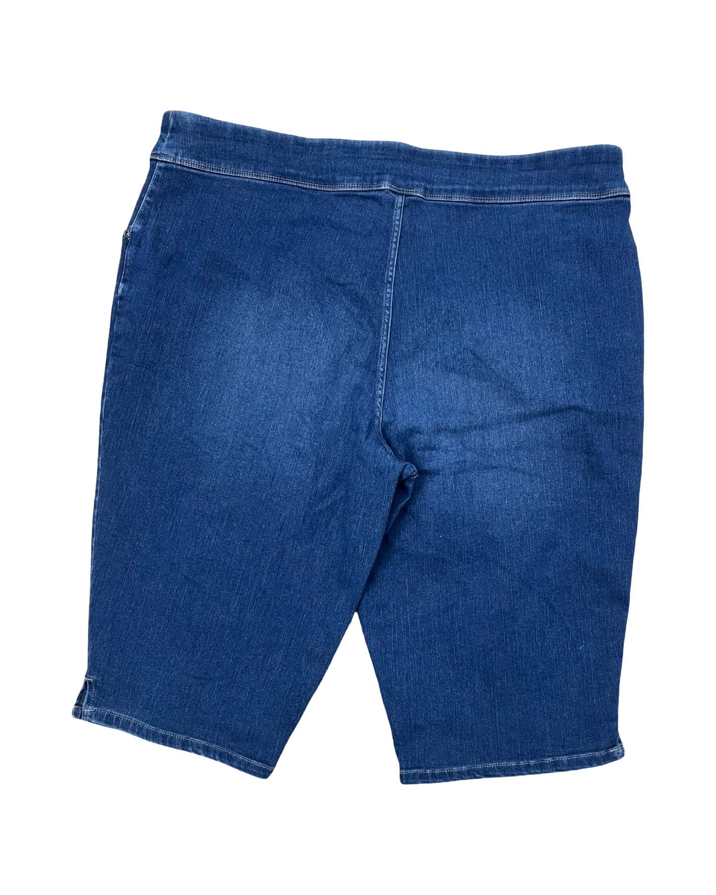 Jeans Cropped By Terra & Sky In Blue Denim, Size:2X