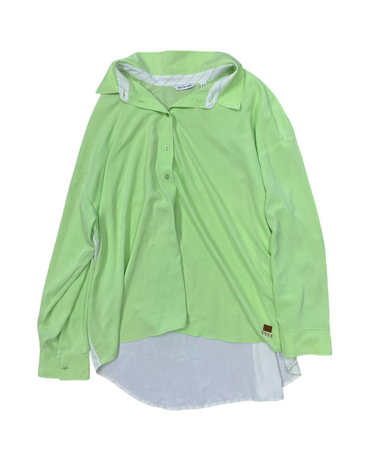 Blouse Ls By Peace Love World In Green, Size:2X