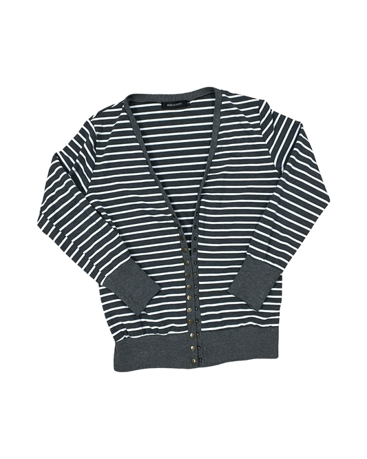 Cardigan By Merokeety In Grey & White, Size:L