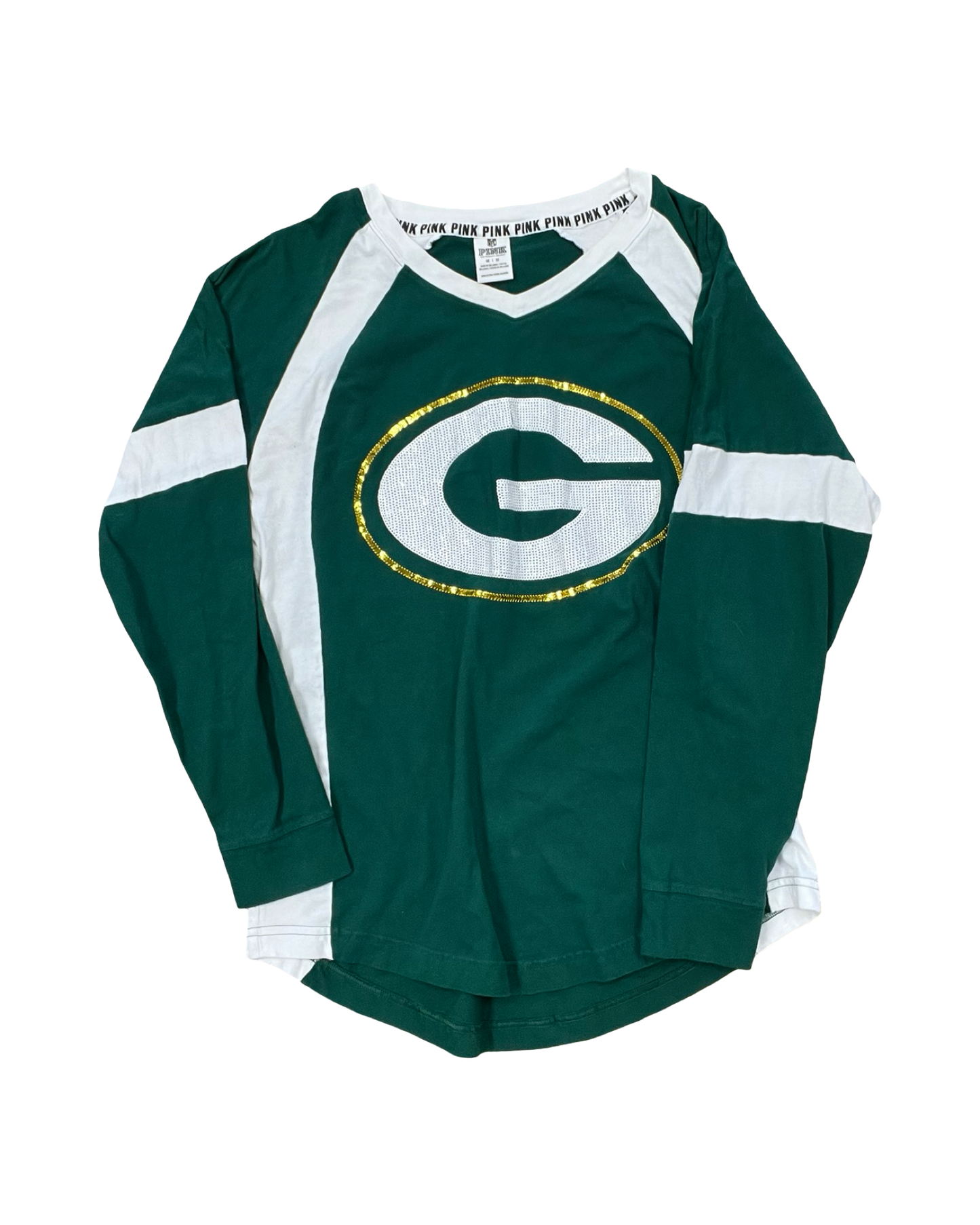 Top Ls By Pink In Green, Size:M