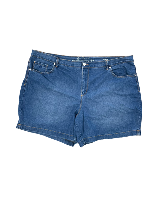 Shorts By Gloria Vanderbilt In Blue Denim, Size:20
