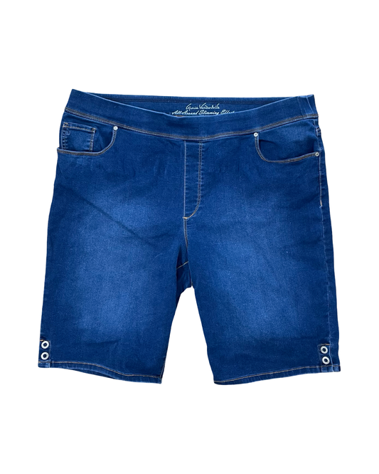 Shorts By Gloria Vanderbilt In Blue Denim, Size:20