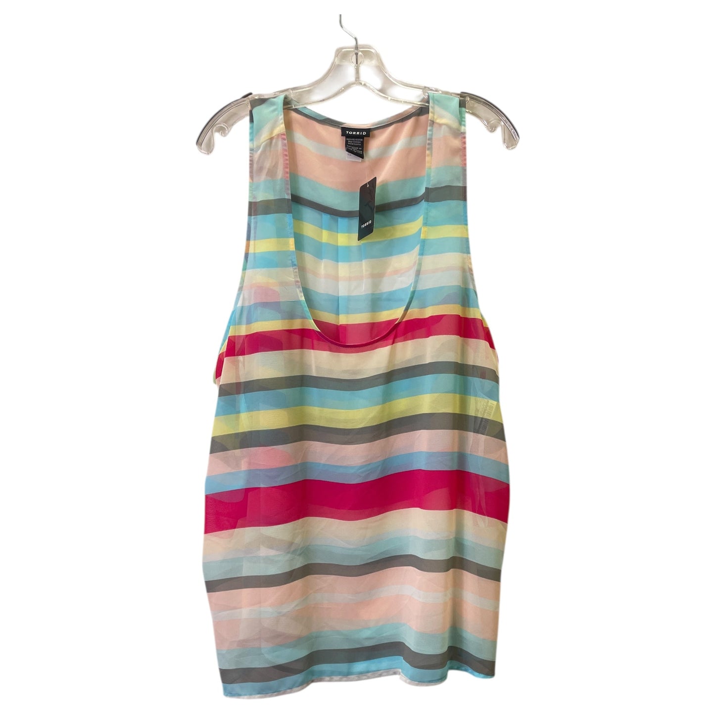 Top Sleeveless By Torrid In Striped Pattern, Size:3X