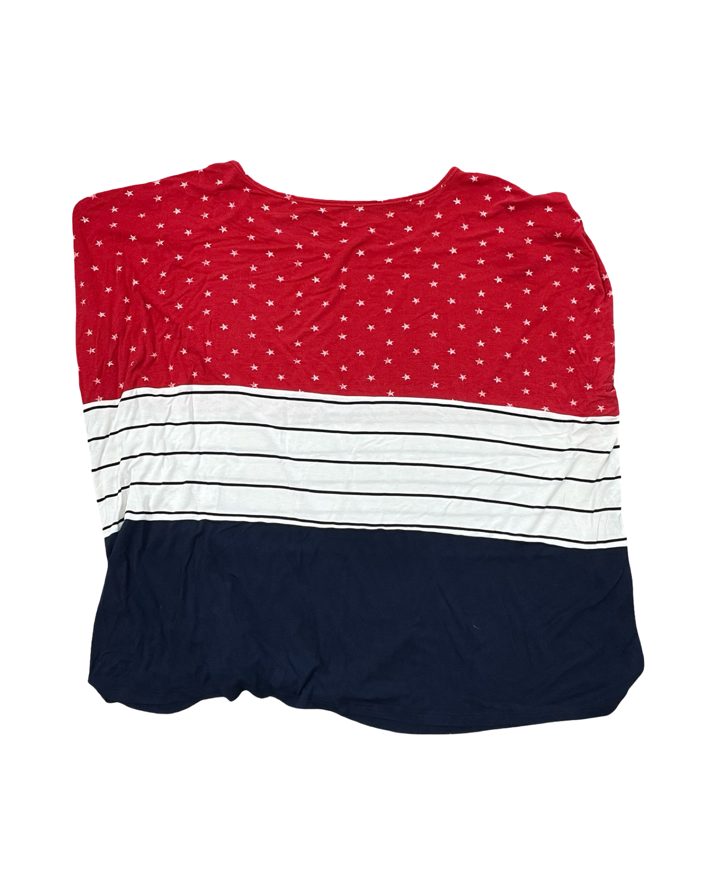 Top Ss By Maurices In Blue & Red & White, Size:3X