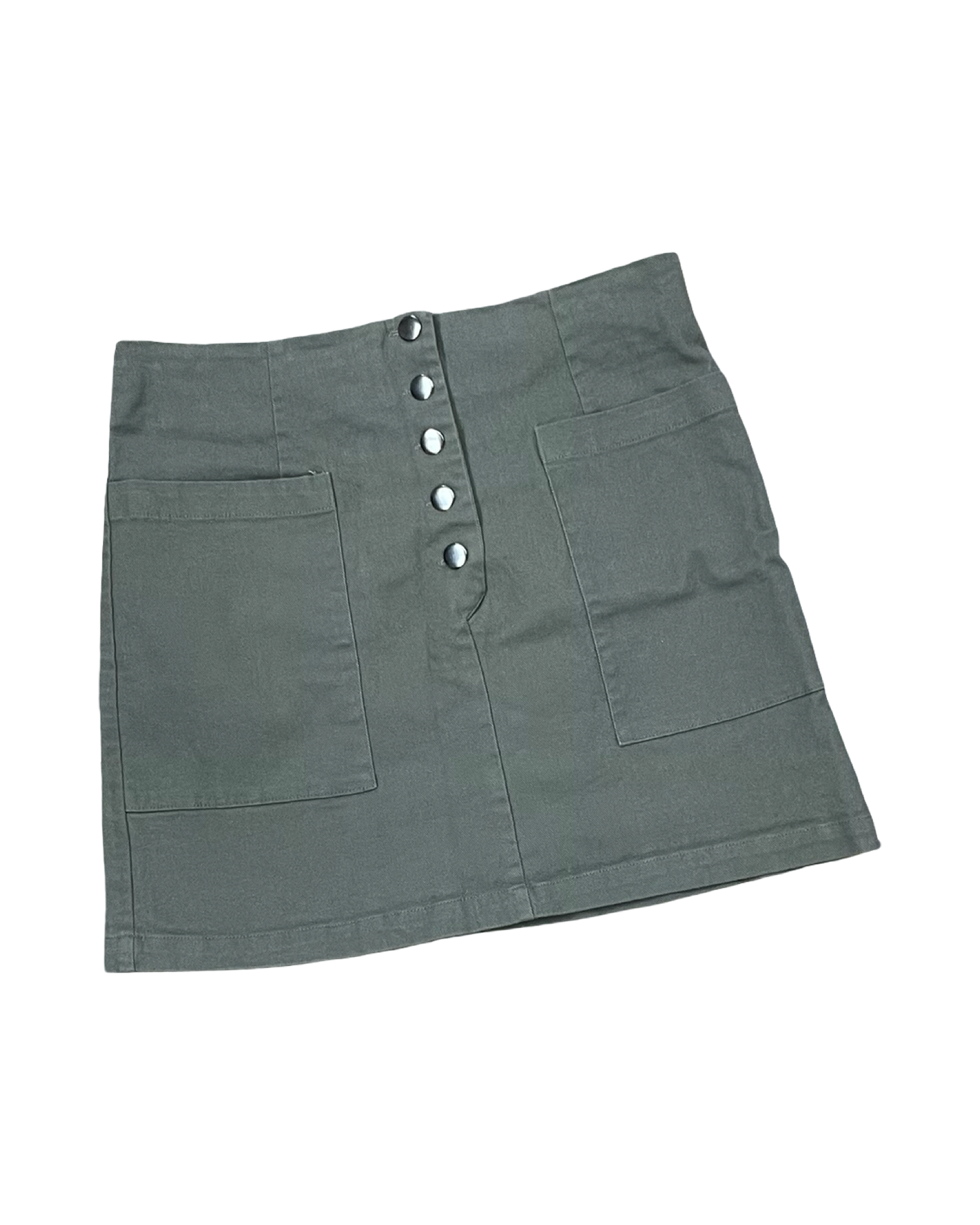 Skirt Mini & Short By Mi Ami In Green Denim, Size:Xl