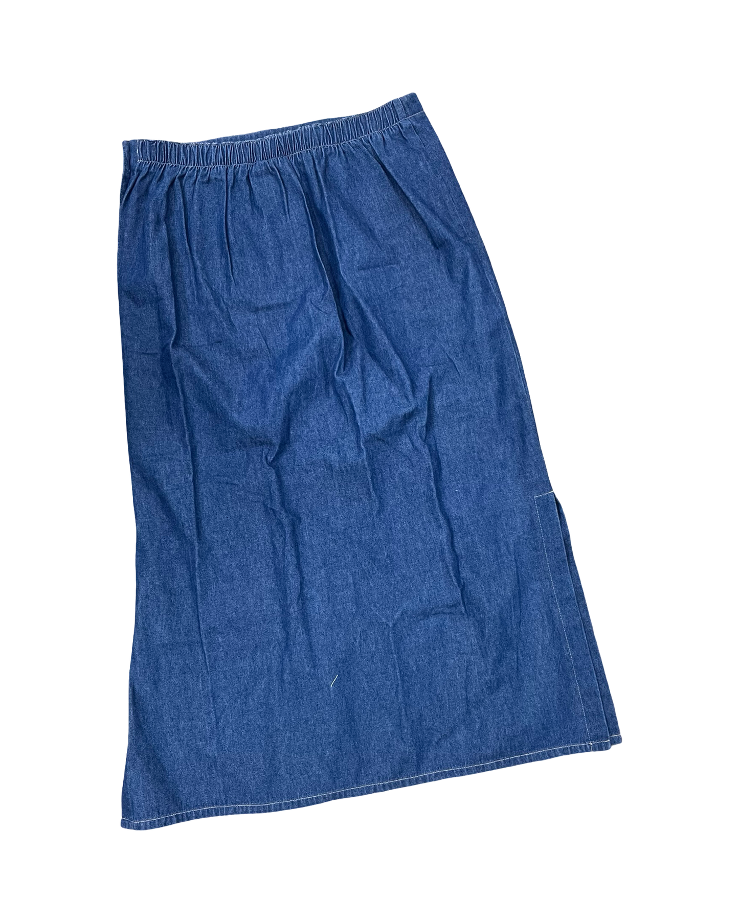 Skirt Maxi By Koret In Blue Denim, Size:Xl