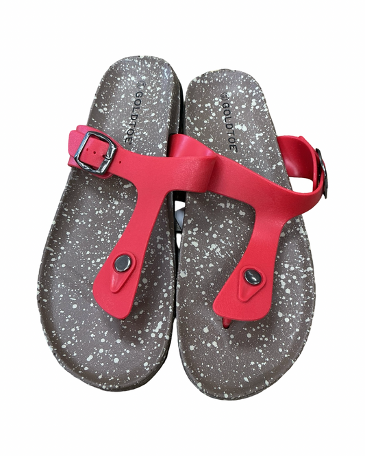 Sandals Flip Flops By Clothes Mentor In Red, Size:9