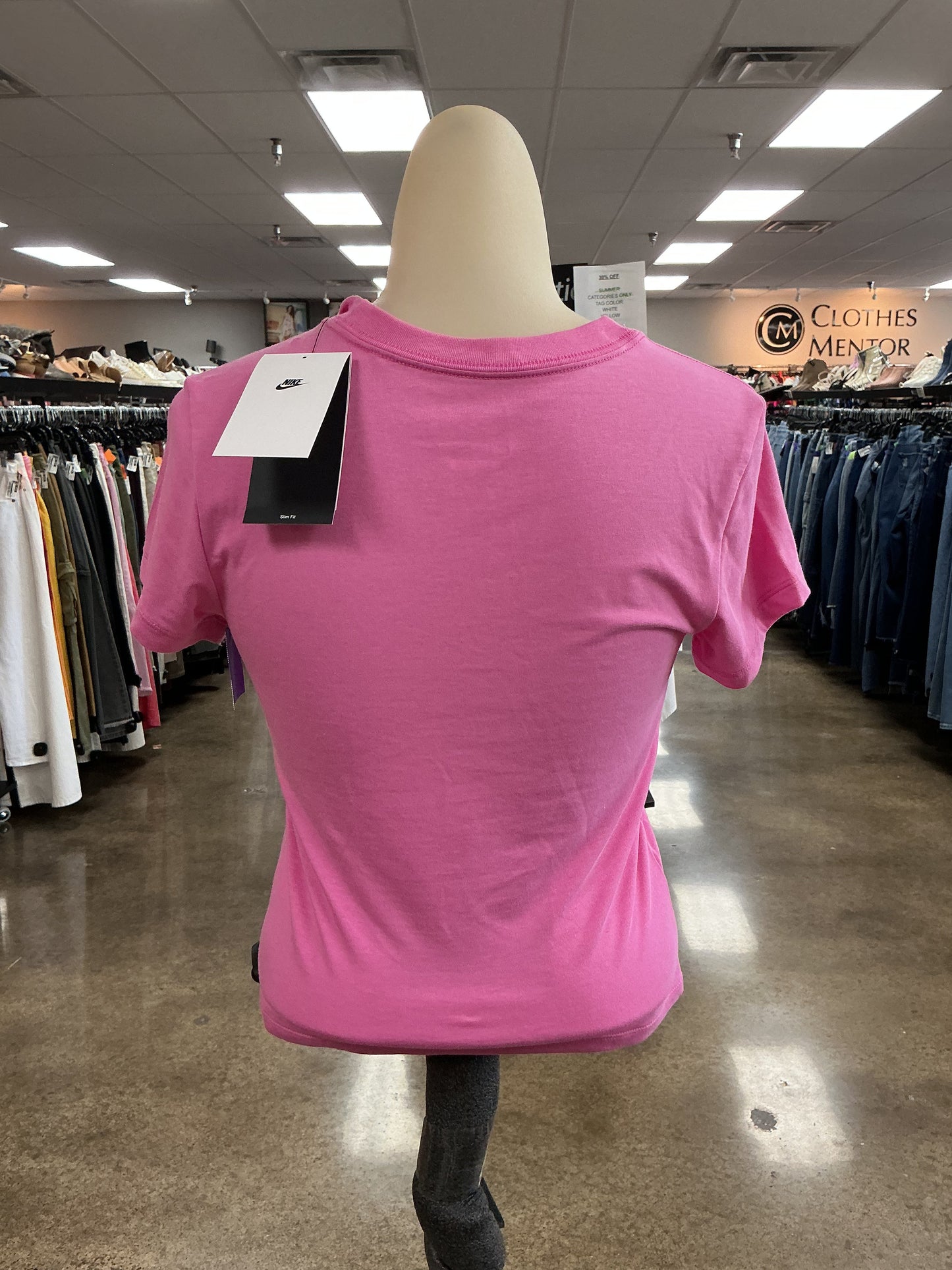Athletic Top Ss By Nike Apparel In Pink, Size:S