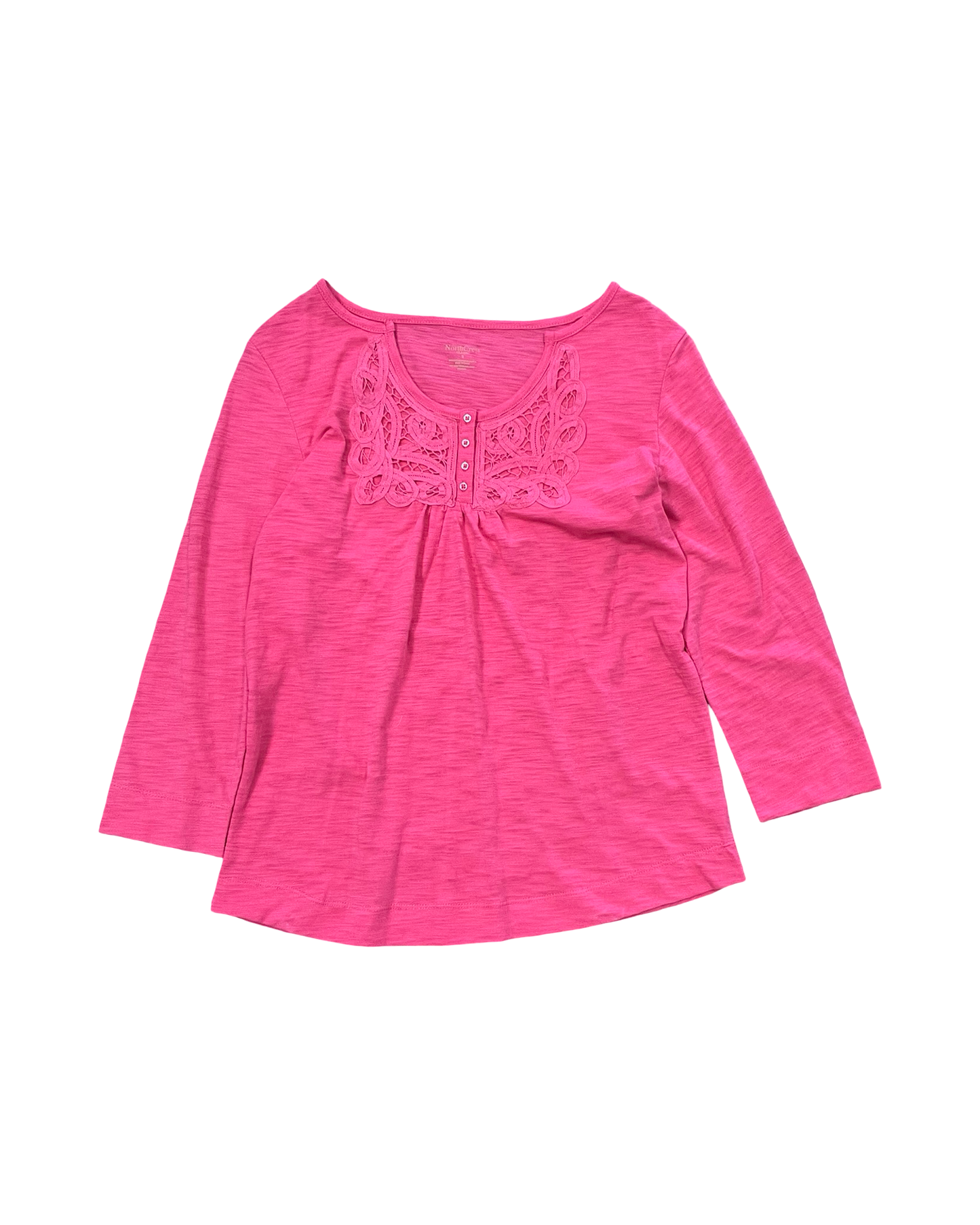 Top 3/4 Sleeve By Northcrest In Pink, Size:S