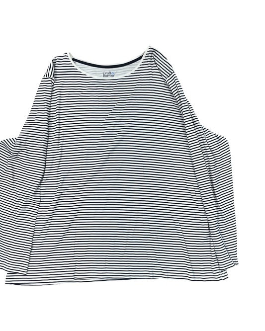 Top Ls By Croft And Barrow In Blue & White, Size:2X