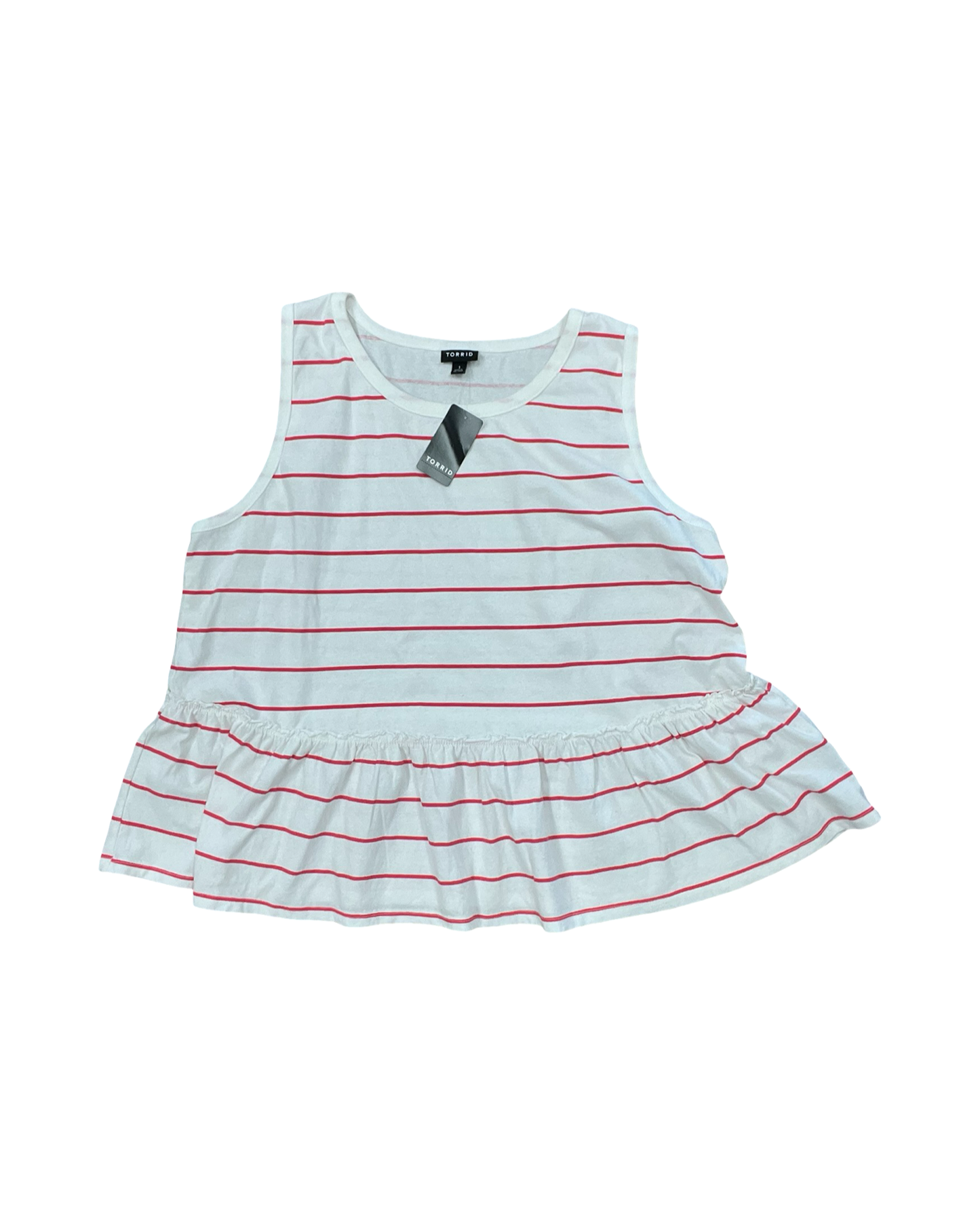 Top Sleeveless By Torrid In White, Size:1X