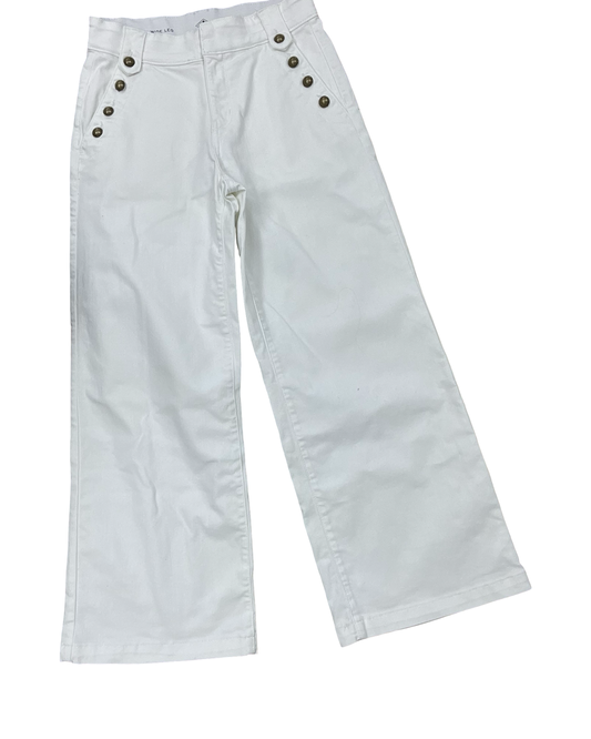 Jeans Wide Leg By St Johns Bay In White, Size:4P