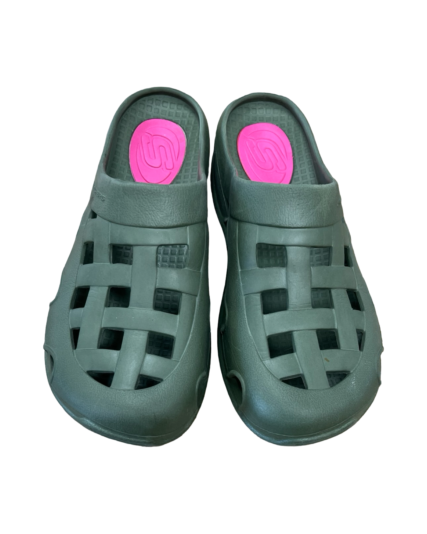 Sandals Flats By Skechers In Green, Size:8