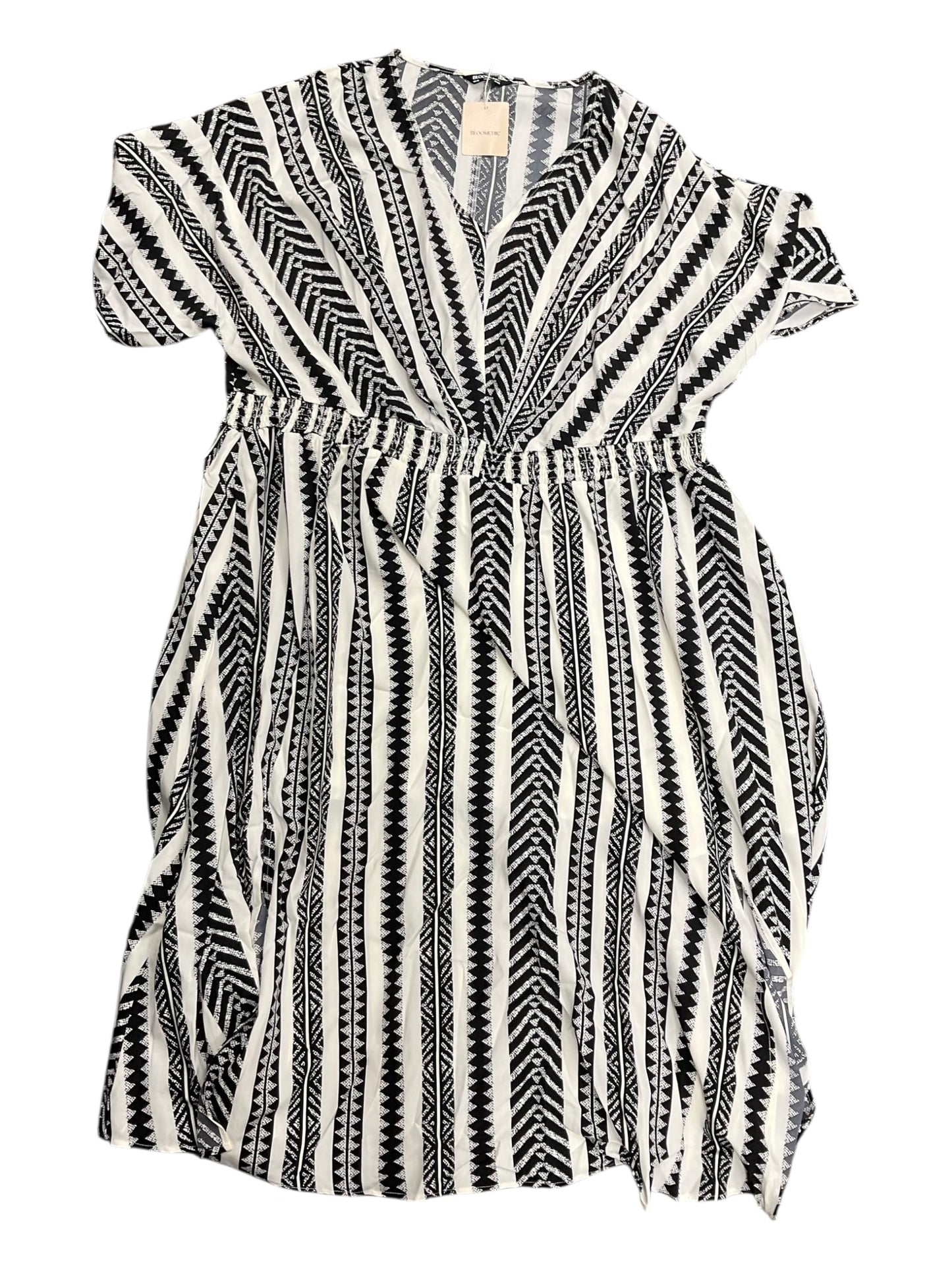 Dress Casual Midi By Bloomchic In Black & White, Size:3