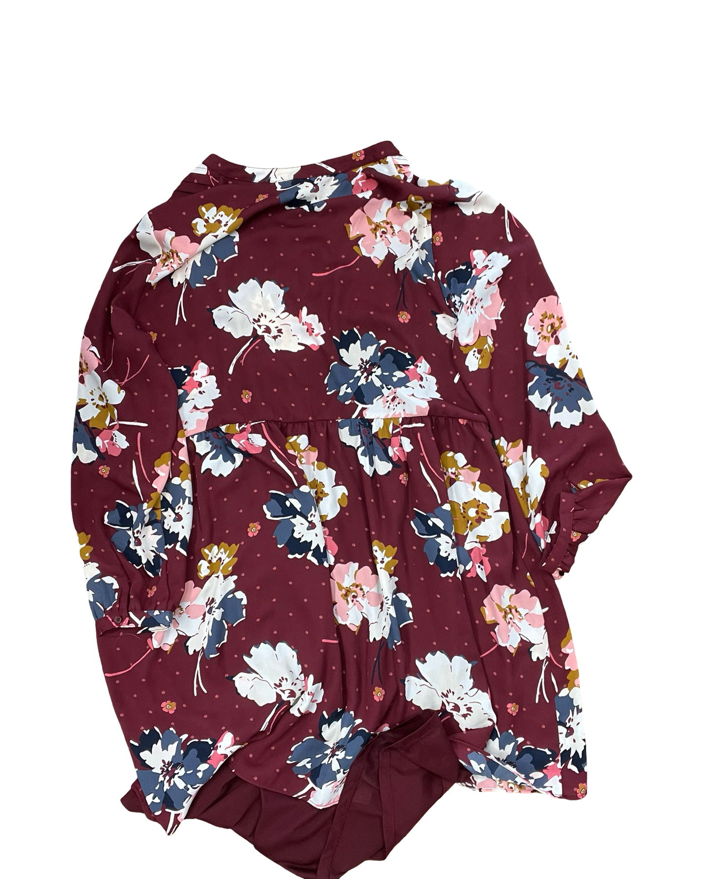 Dress Casual Midi By Old Navy In Maroon, Size:L