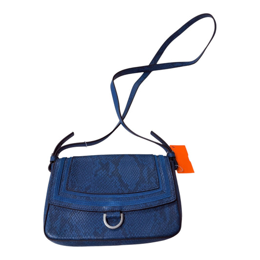 Leather Crossbody By Fossil In Blue, Size:Small
