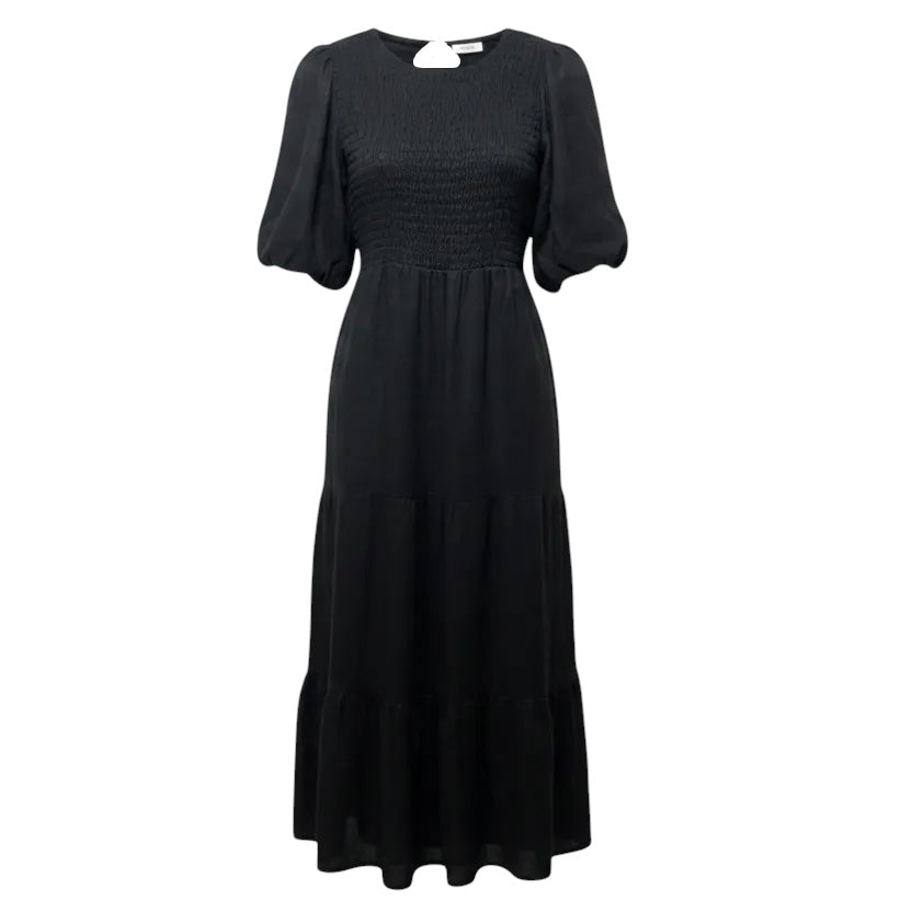 Alberte Linen Maxi Dress By Faithfull The Brand In Black, Size: 4