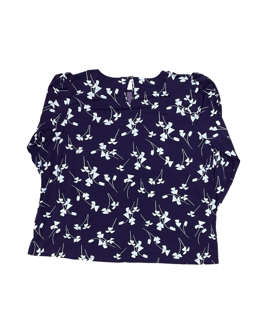 Top Ls By Liz Claiborne In Purple & White, Size:Xl