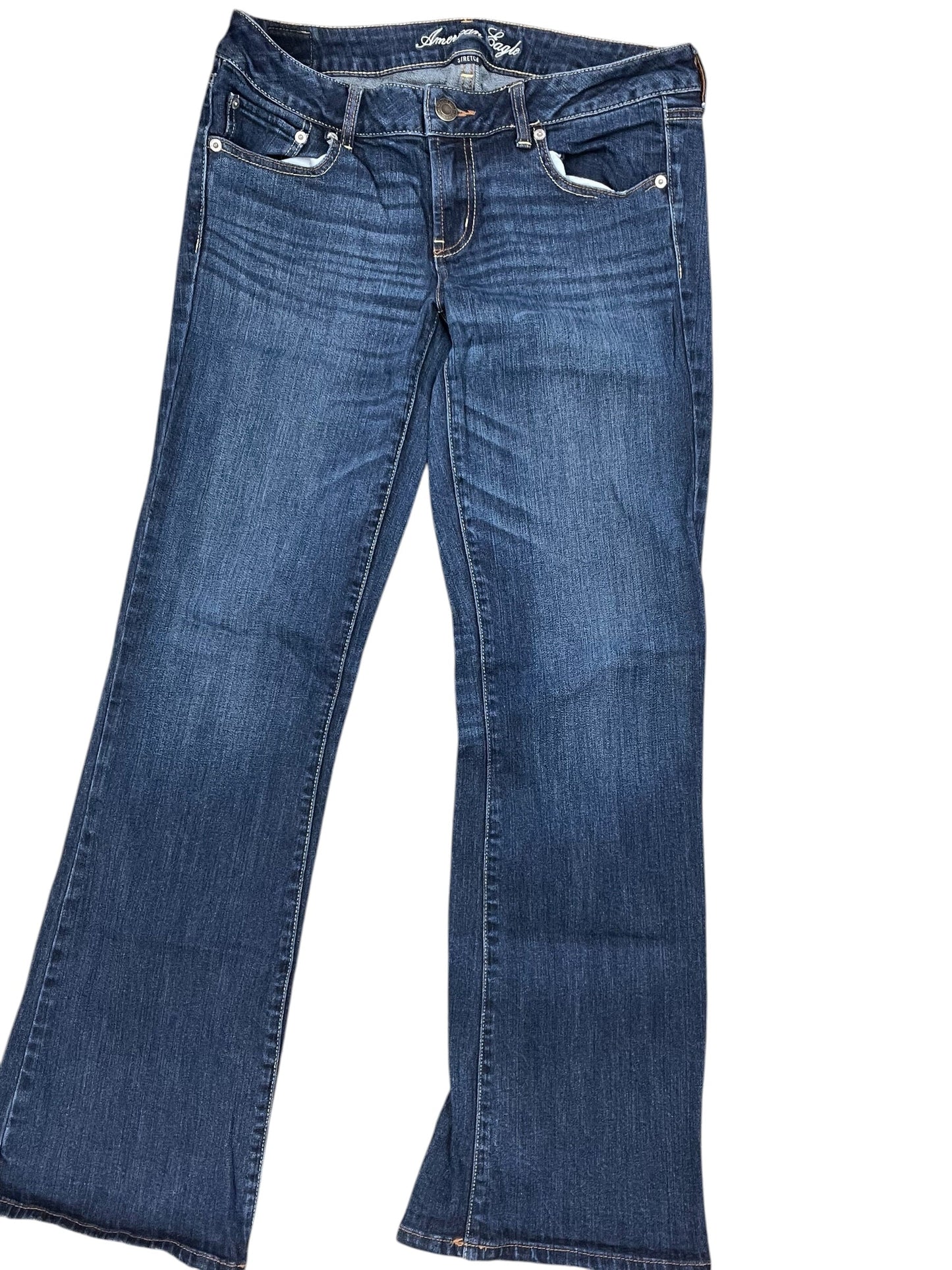 Jeans Boyfriend By American Eagle In Blue Denim, Size:12L