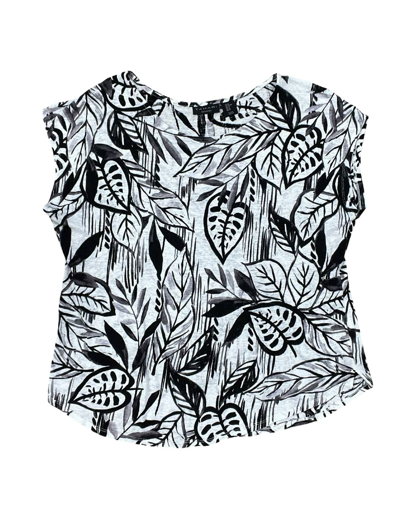 Top Ss By Tahari In Black & White, Size:Xl