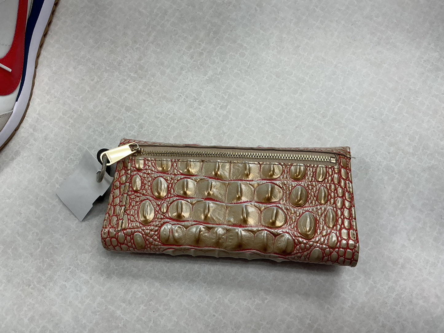 Wallet Designer By Brahmin In Orange & Tan, Size:Medium