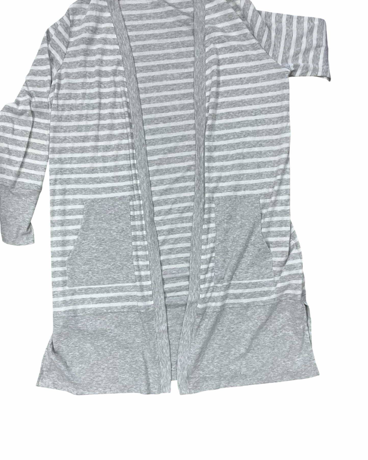 Cardigan By Grace In Grey & White, Size:L