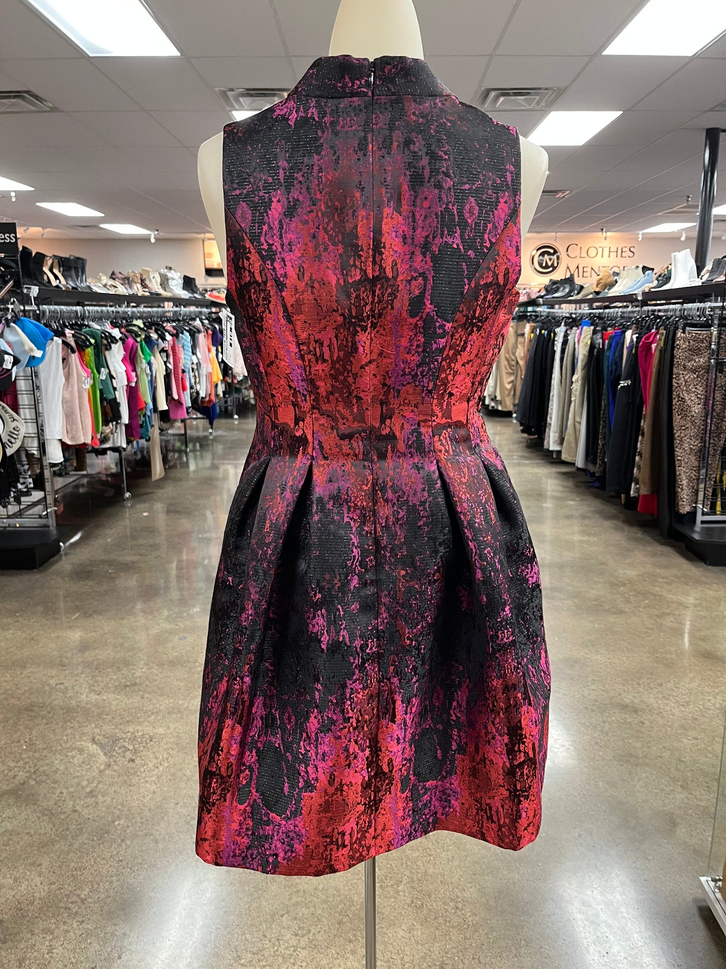 Dress Party Short By Vince Camuto In Orange & Pink, Size:6P