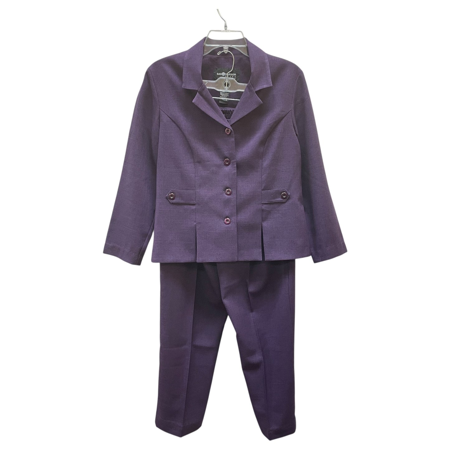 Pants Set 2Pc By Sag Harbor In Purple, Size:10P