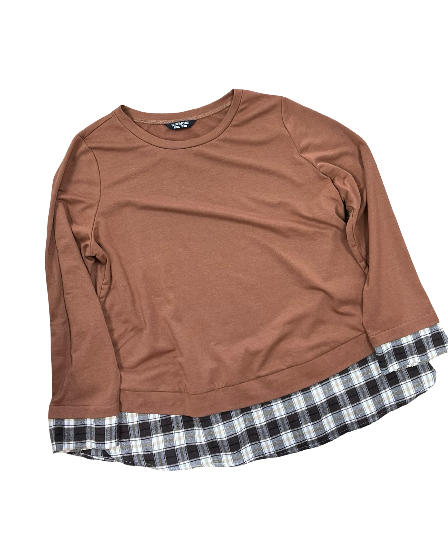 Top Ls By Bloomchic In Brown, Size:Xl