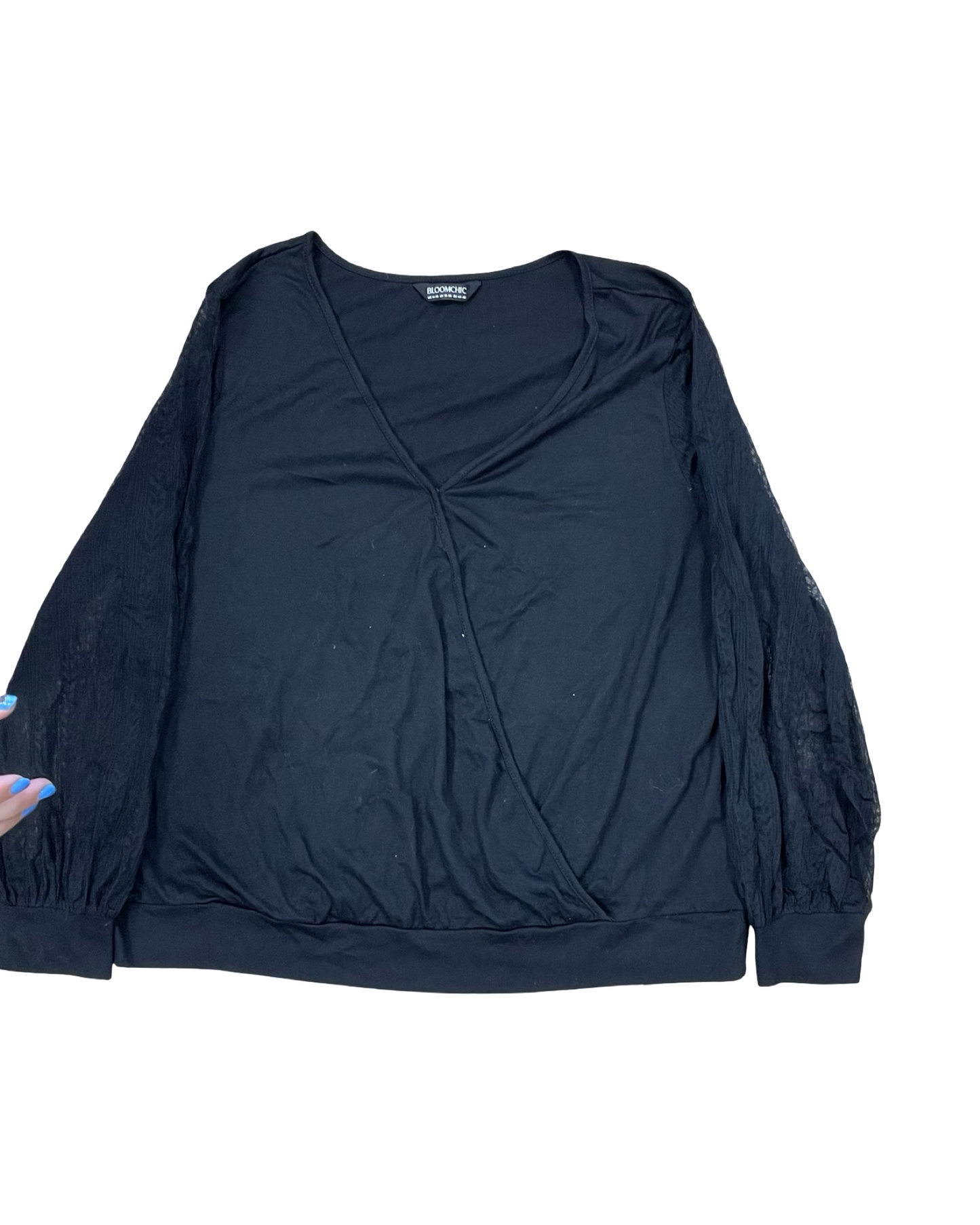 Top Ls By Bloomchic In Black, Size:L