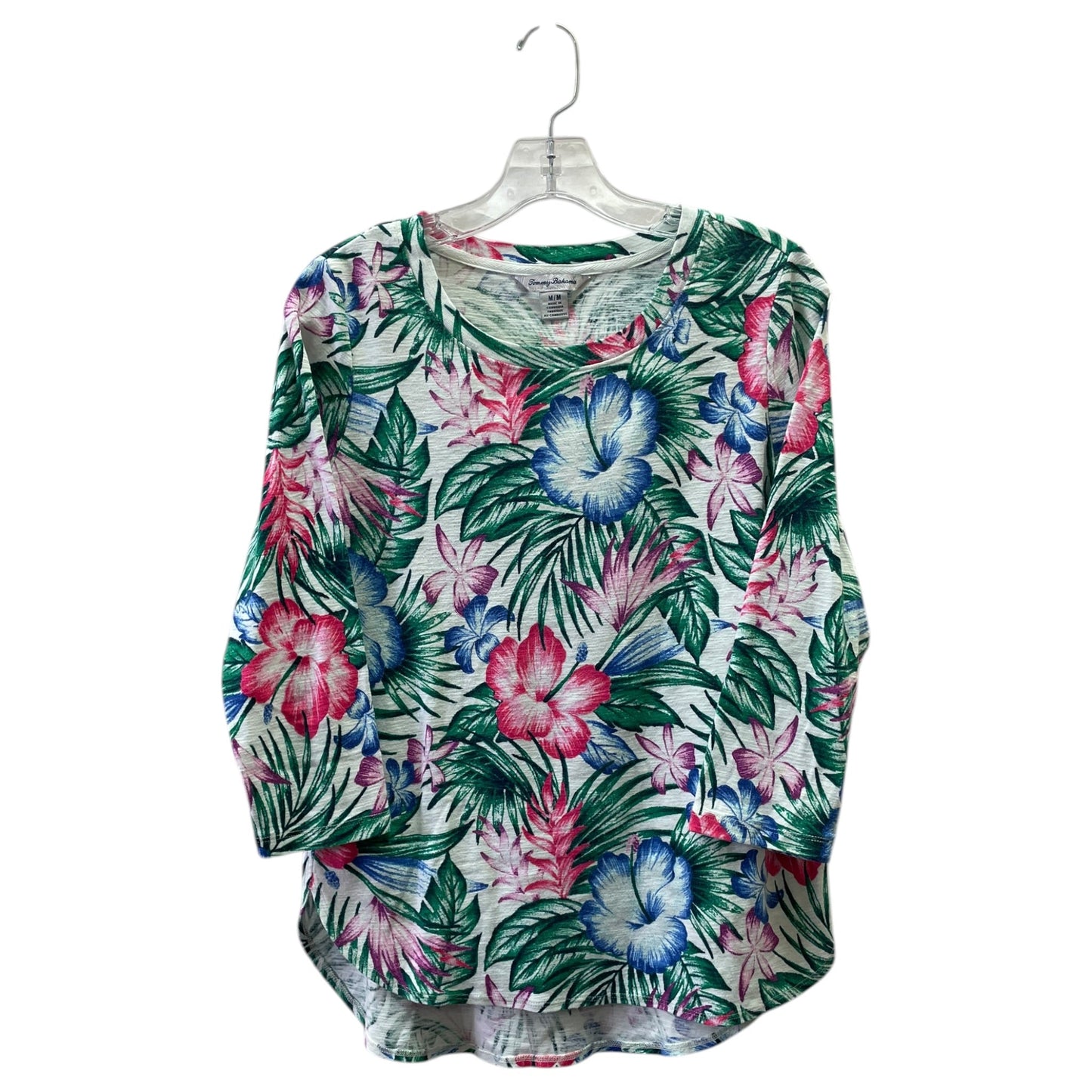 Top 3/4 Sleeve By Tommy Bahama In Floral Print, Size:M