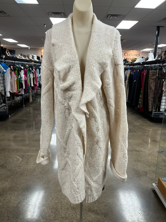Sweater Cardigan By Anthropologie In Cream, Size:Xl