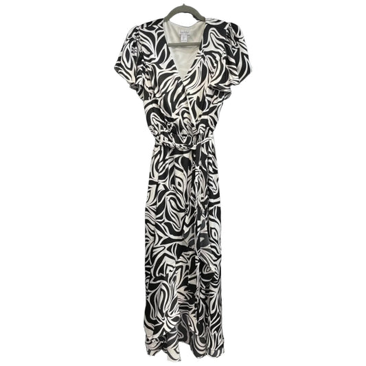 Dress Casual Midi By Nicole Miller In Black & White, Size: S