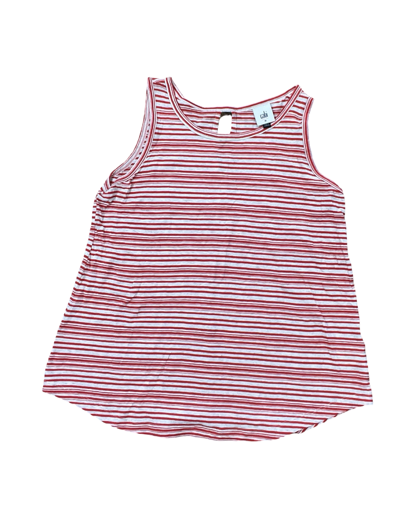 Top Sleeveless By Cabi In Cream & Red, Size:M