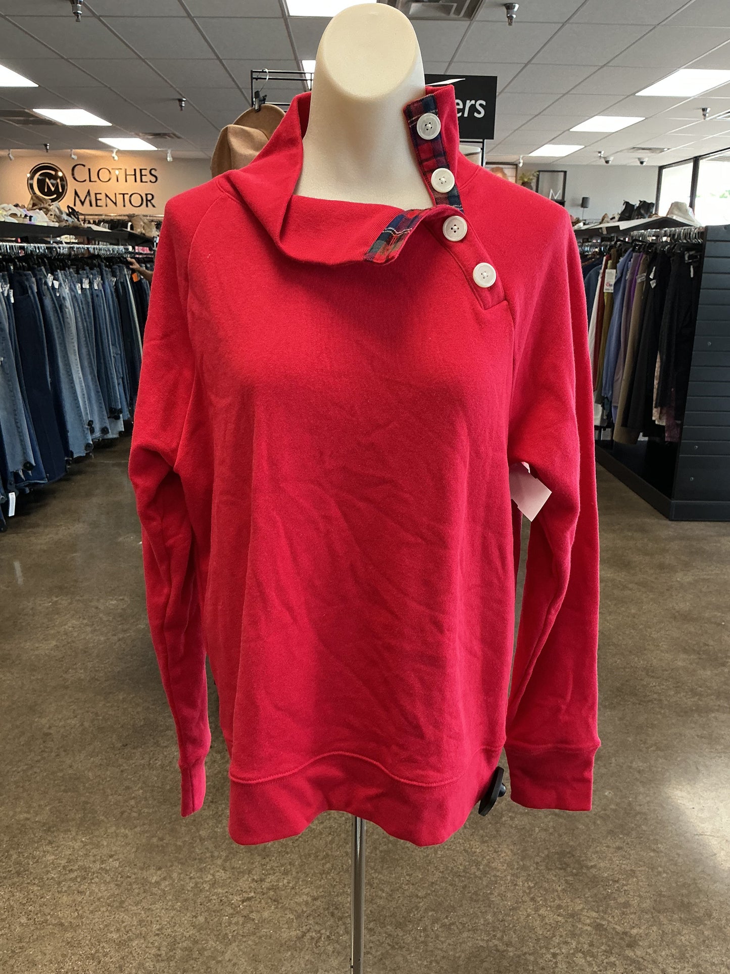 Sweatshirt Collar By J. Crew In Red, Size:M
