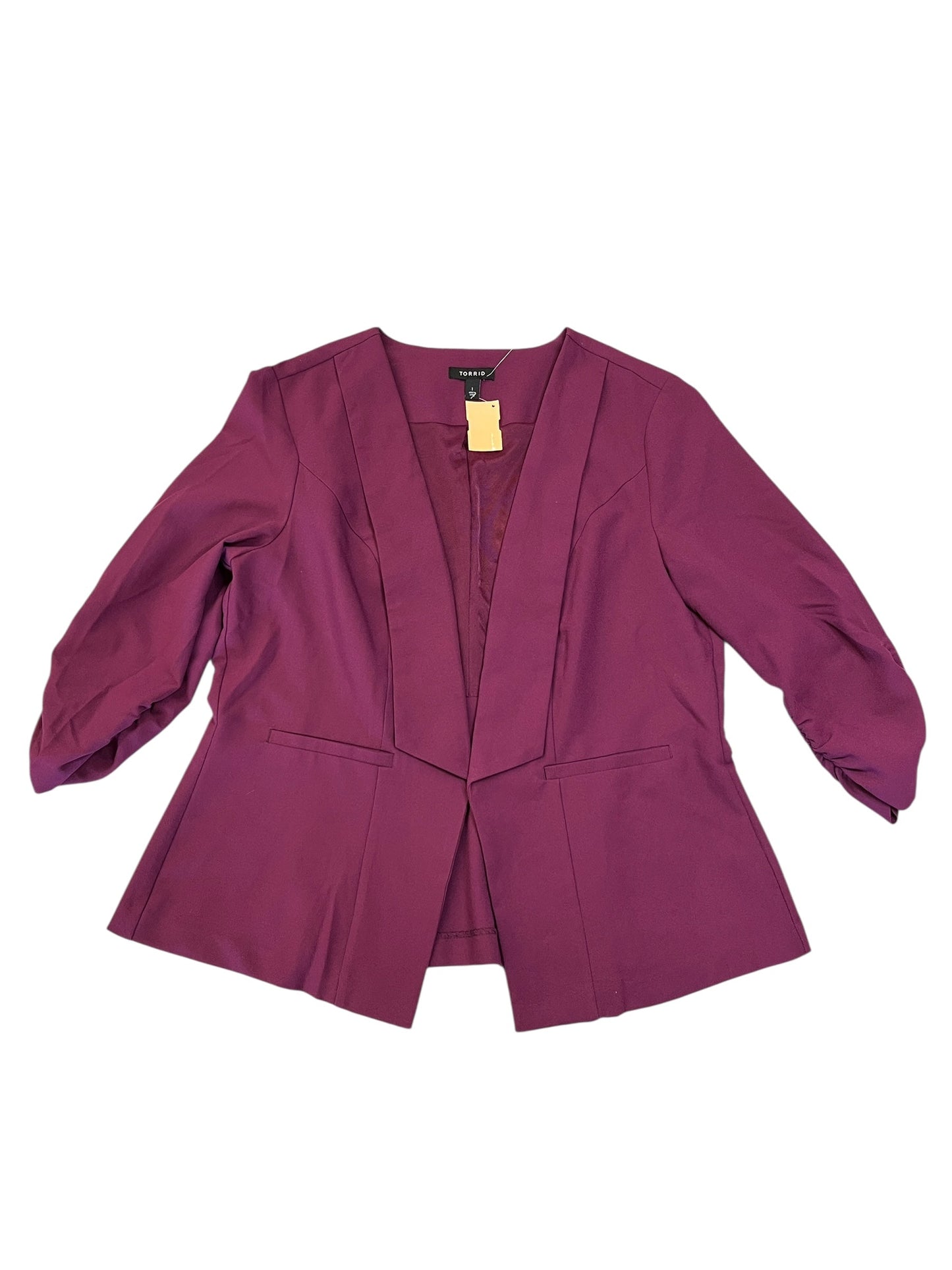 Blazer By Torrid In Purple, Size:1X