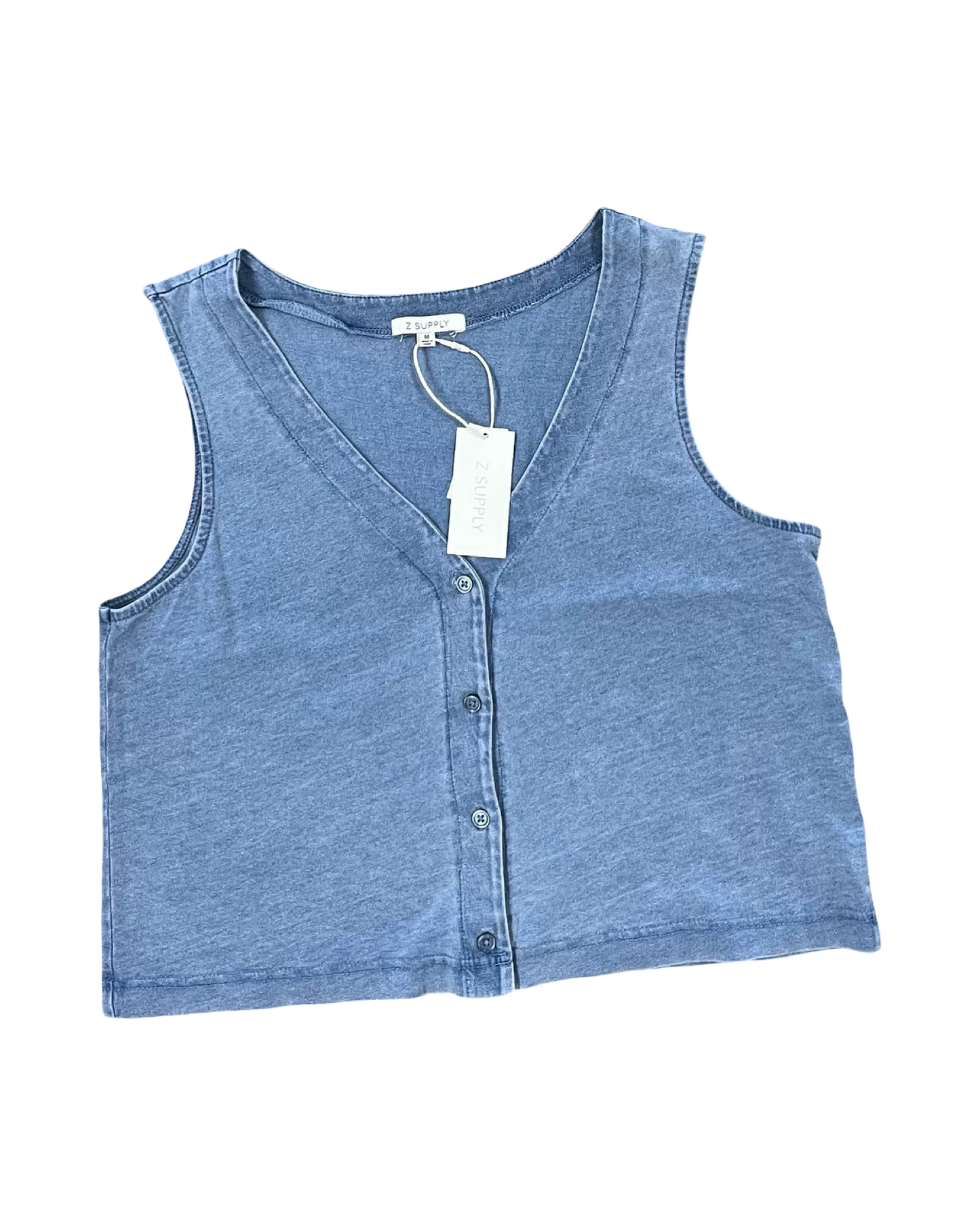 Blouse Sleeveless By Z Supply In Blue, Size:M