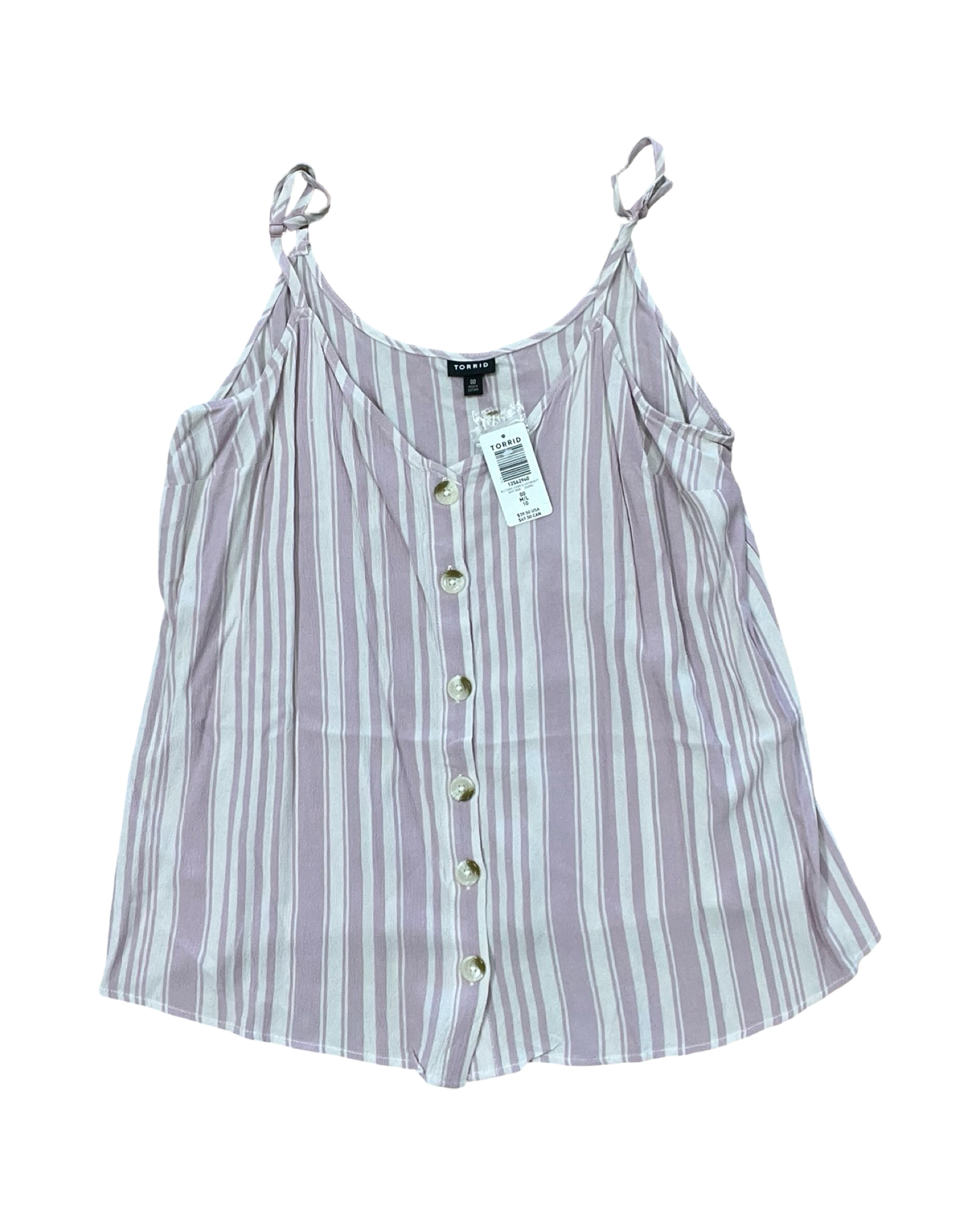 Top Cami By Torrid In Cream & Pink, Size:M