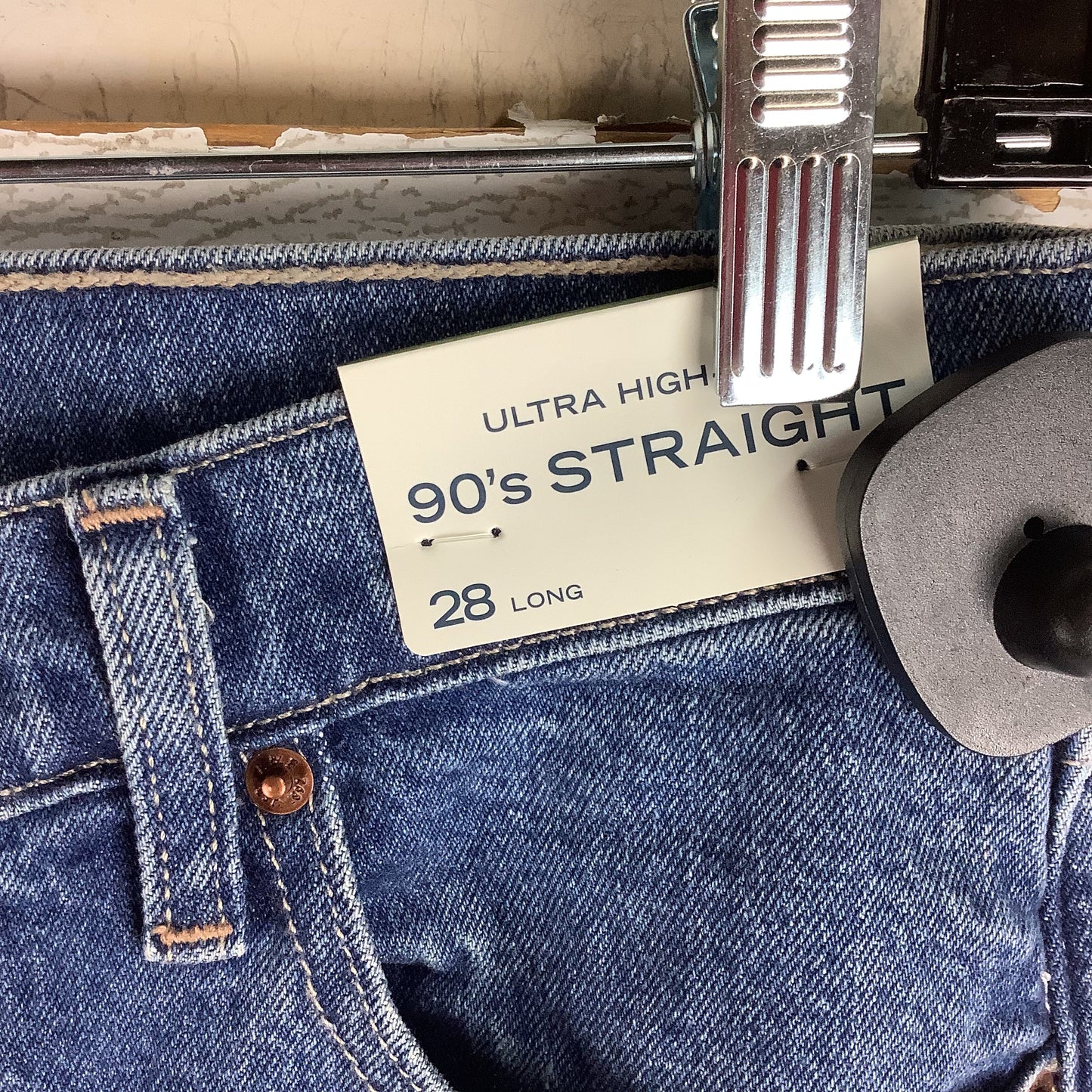 Jeans Straight By Abercrombie And Fitch In Blue, Size: 6 (28 LONG)