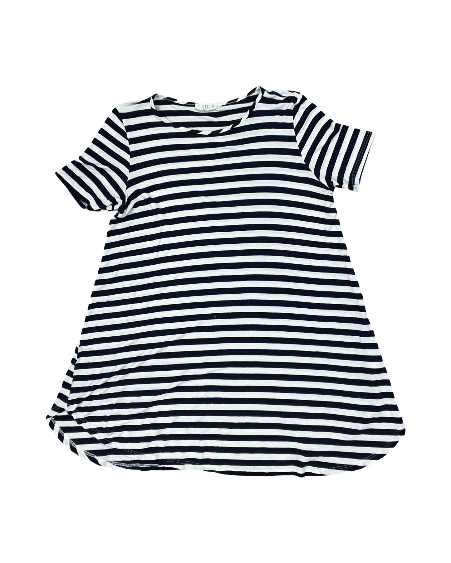 Tunic Ss By Clothes Mentor In Blue & White, Size:M