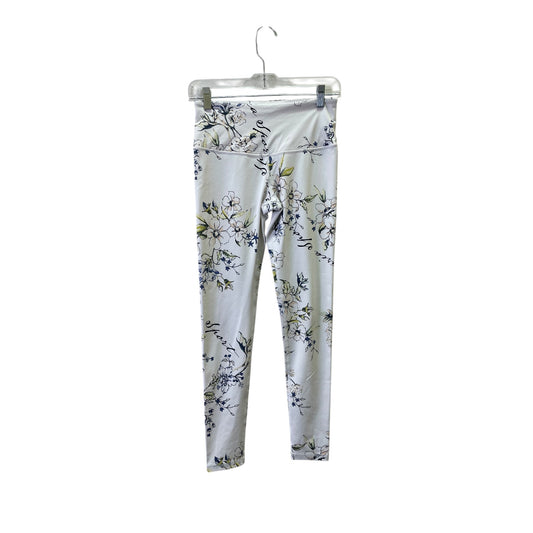 Athletic Leggings By Victorias Secret In White & Yellow, Size:S