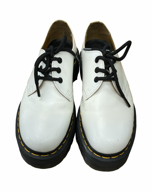 Shoes Heels Platform By Dr Martens In White, Size:8