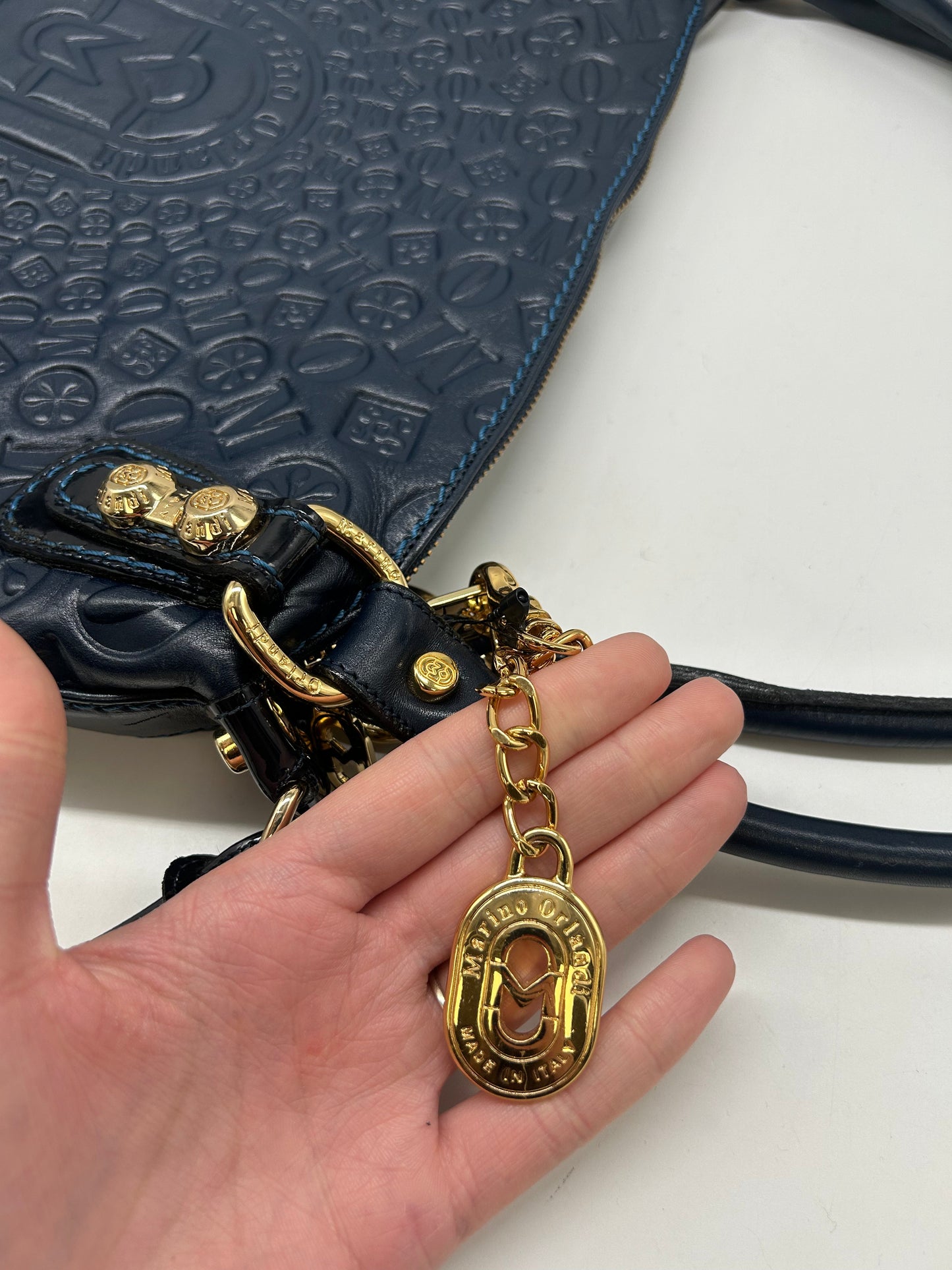 Handbag Leather By Marino Orlandi, Size: Large