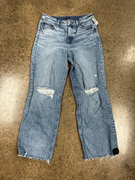 Jeans Wide Leg By Express In Blue Denim, Size:10