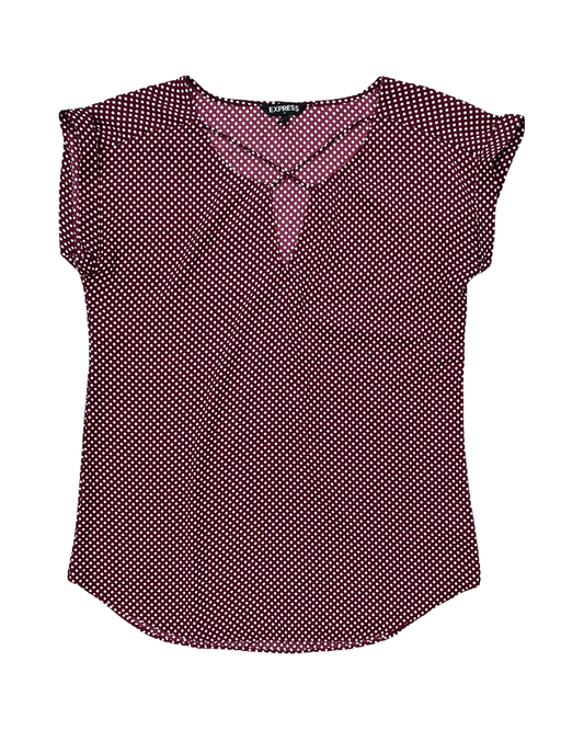 Top Ss By Express In Red & White, Size:M