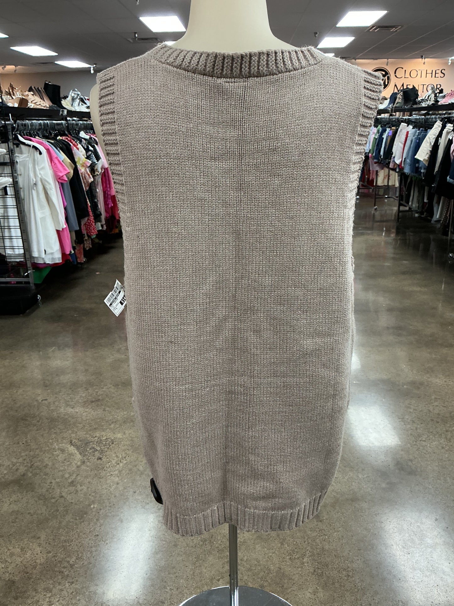 Vest Sweater By Clothes Mentor In Tan, Size:S