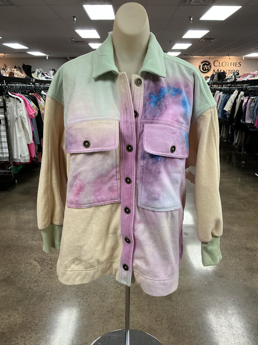 Jacket Fleece By Pilcro In Tie Dye Print, Size:Xxs