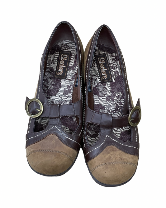 Shoes Heels Kitten By Skechers In Brown, Size:8.5